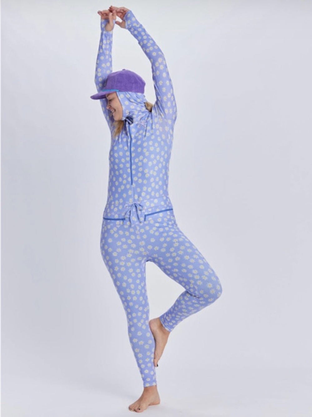 airblaster daisy print base layer jumpsuit M
